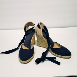 COPY - Tommy Hilfiger  Tiffany  Navy Canvas Wedge Espadrilles